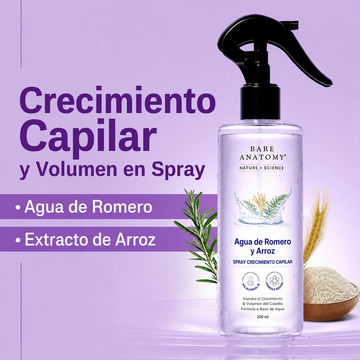Tónico de Crecimiento Capilar con Romero y Agua de Arroz