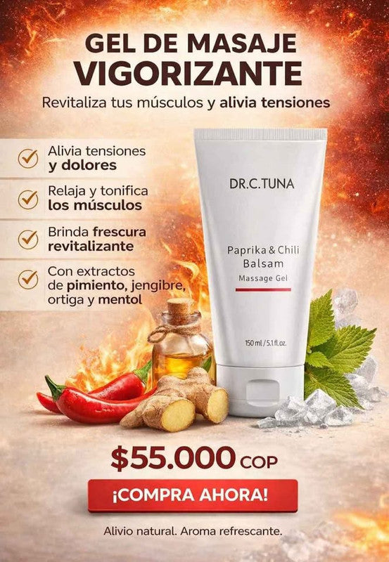Gel de Masaje de Paprika Farmasi 150 ml Efecto Refrescante
